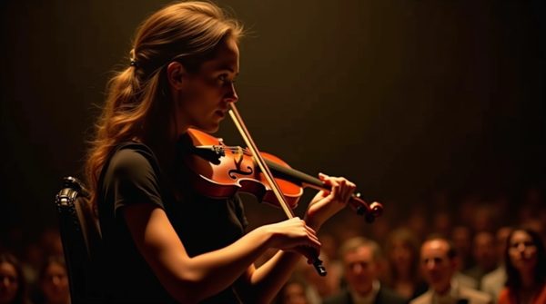 Évolution et impact d'une violoniste femme professionnelle sur la scène internationale